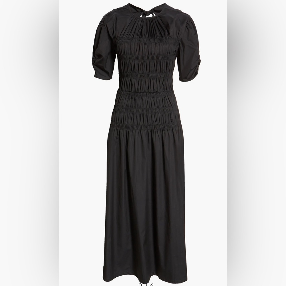 Open Edit Smocked Open Back Maxi Dress